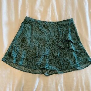 Zara Blue and Green Skort